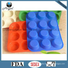 12-Cavity Round Silicone Cookie Tool Cake Mold Chocolate Mold Sc47